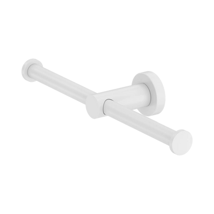Mecca Double Toilet Roll Holder Matte White
