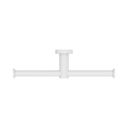 Mecca Double Toilet Roll Holder Matte White