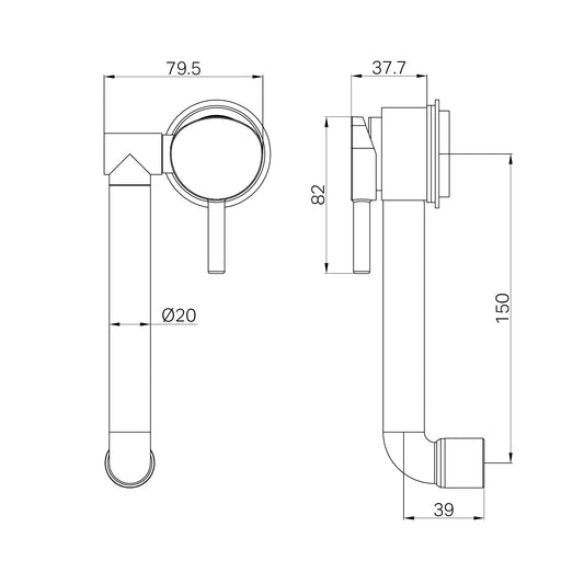 Caravan Low Profile Mixer Chrome