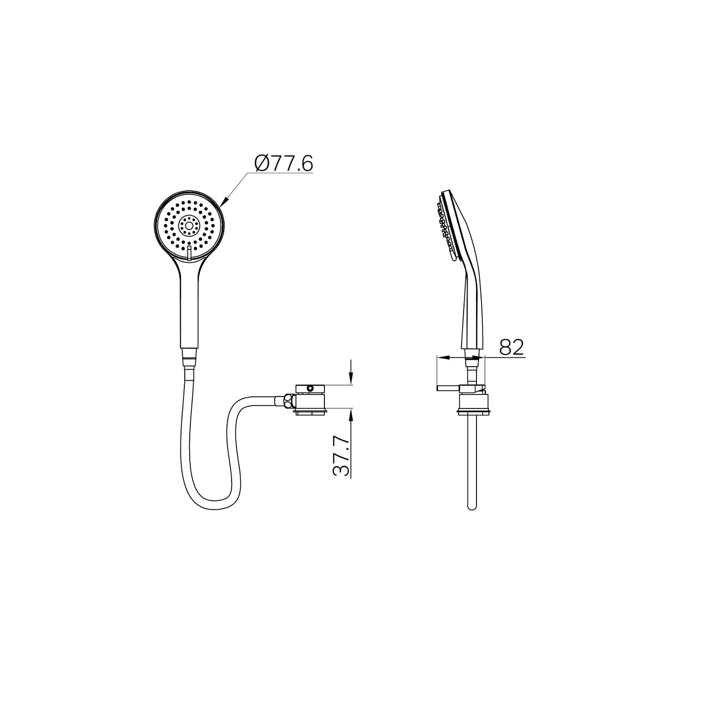 Caravan External Shower Chrome