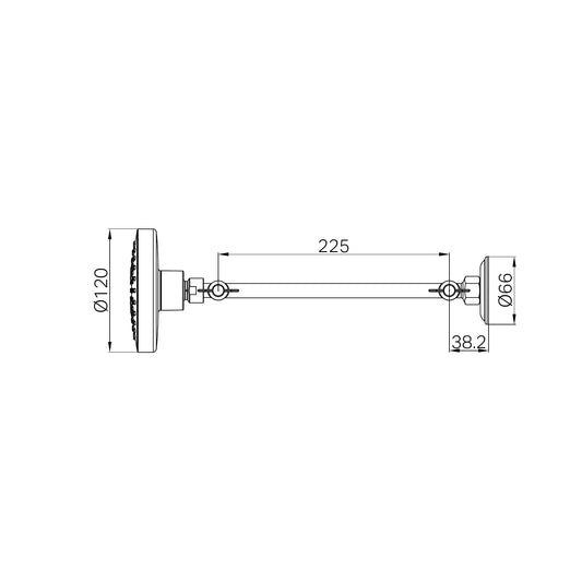 X Plus All Direction Shower Head Matte Black