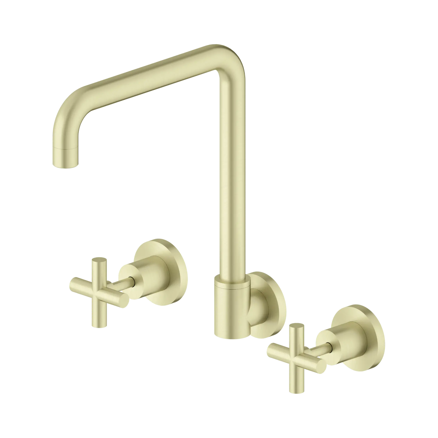 X Plus Wall Kitchen Set Swivel Spout Brushed Gold