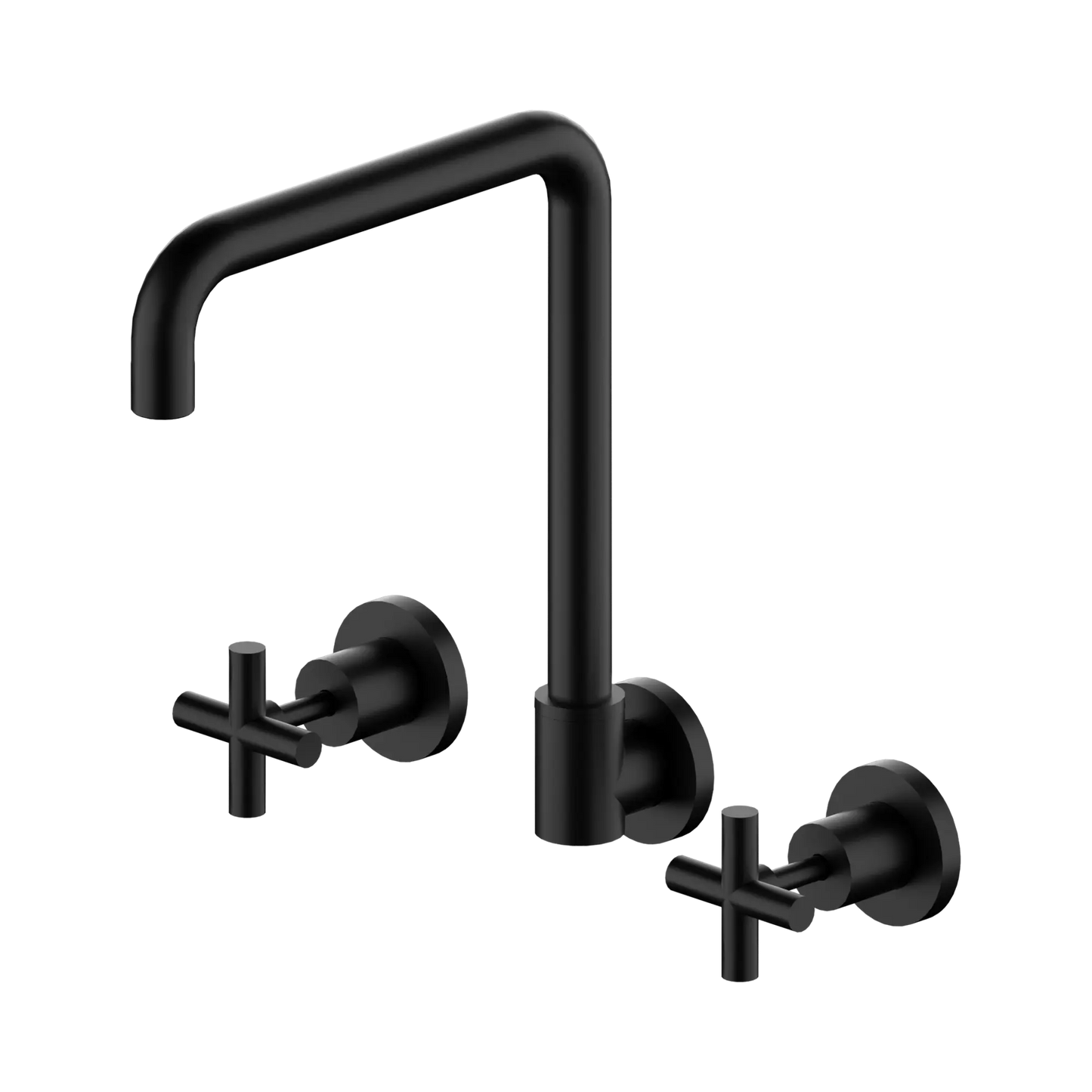 X Plus Wall Kitchen Set Swivel Spout Matte Black