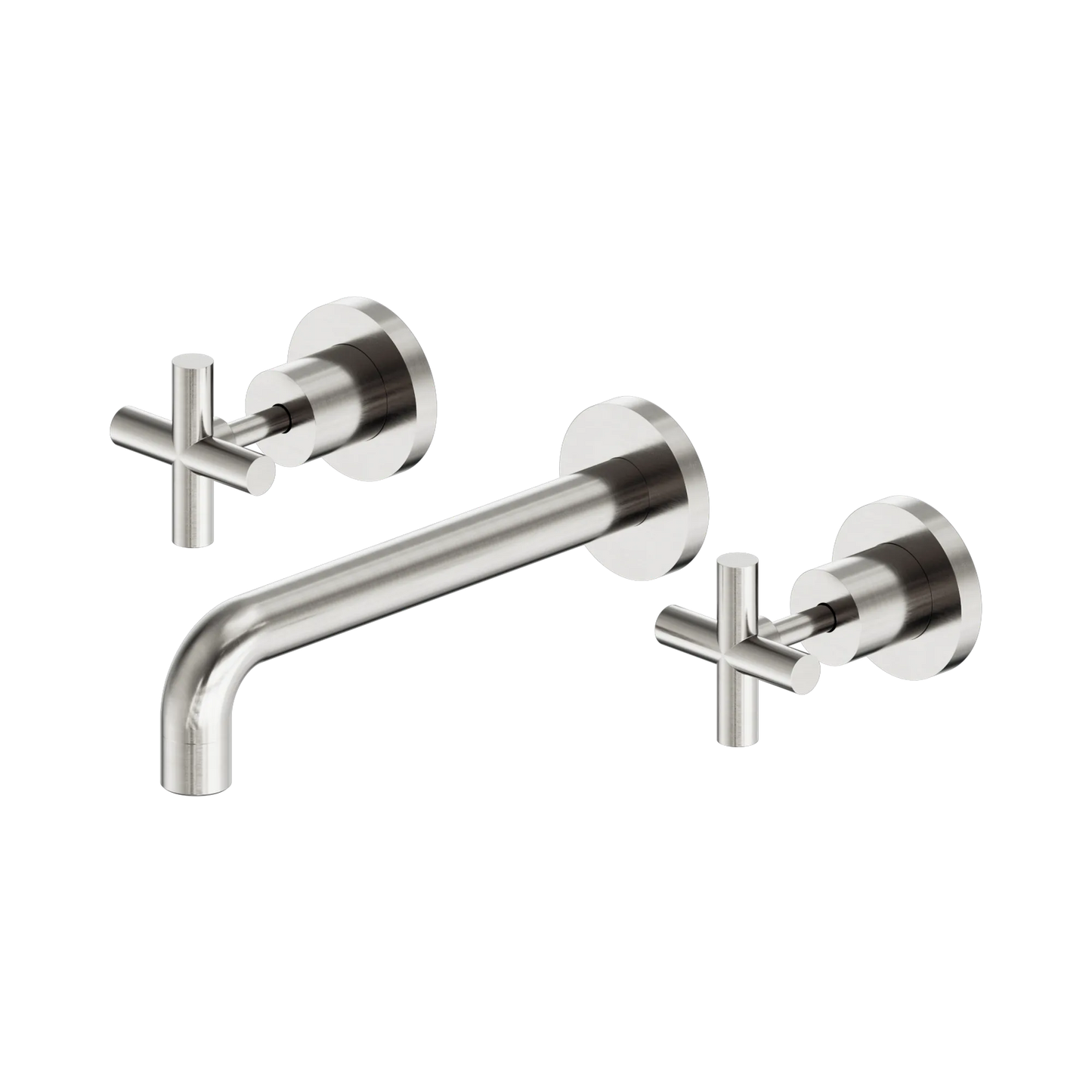 X Plus Wall Basin Set 215mm Brushed Nickel