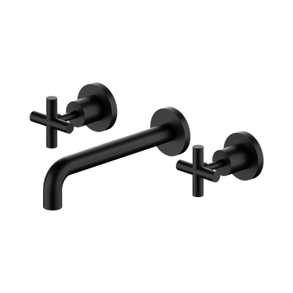 X Plus Wall Basin Set 215mm Matte Black