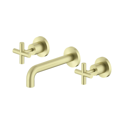 X Plus Wall Basin Set 180mm Brushed Gold