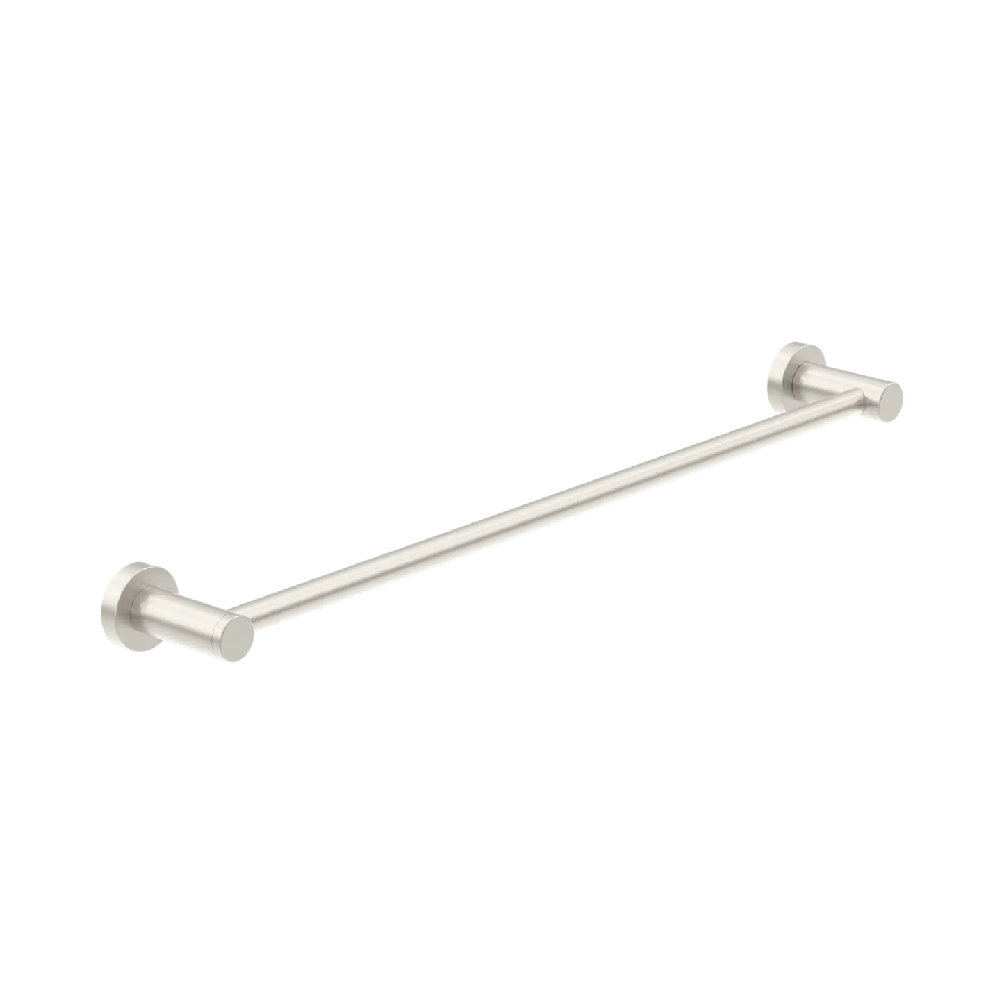 Dolce II Single Towel Rail 600mm Brushed Nickel