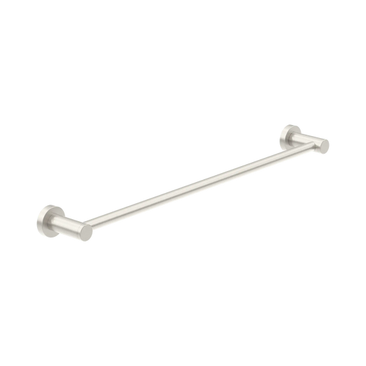 Dolce II Single Towel Rail 600mm Brushed Nickel