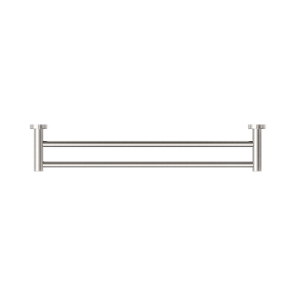 Dolce II Double Towel Rail 600mm Brushed Nickel