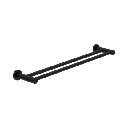 Dolce II Double Towel Rail 600mm Matte Black