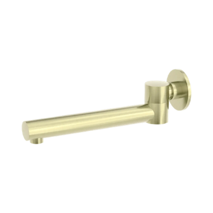 Dolce Wall Mounted Swivel Bath Spout Only Brushed Gold