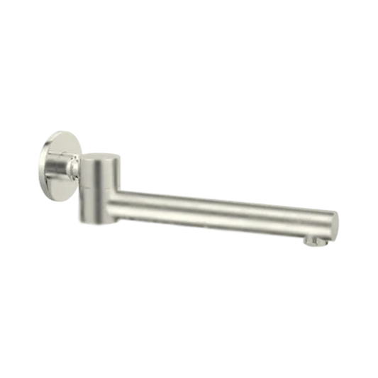 Dolce Wall Mounted Swivel Bath Spout Only Brushed Nickel