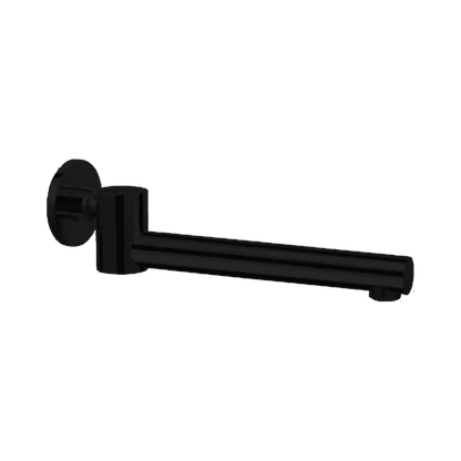 Dolce Wall Mounted Swivel Bath Spout Only Matte Black