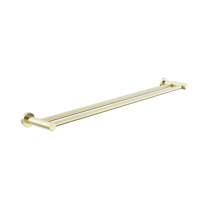 Dolce II Double Towel Rail 800mm Brushed Gold