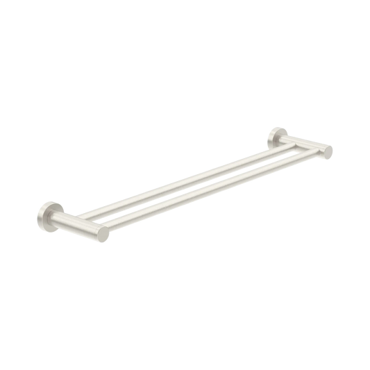 Dolce II Double Towel Rail 800mm Brushed Nickel