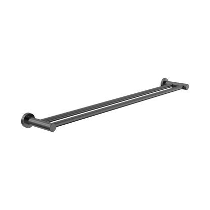 Dolce II Double Towel Rail 800mm Gun Metal