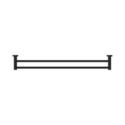 Dolce II Double Towel Rail 800mm Matte Black