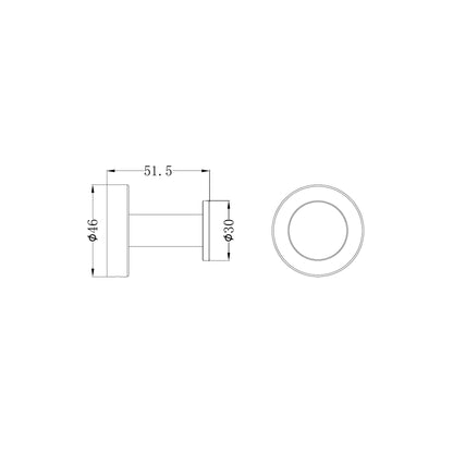 Dolce II Robe Hook Gun Metal