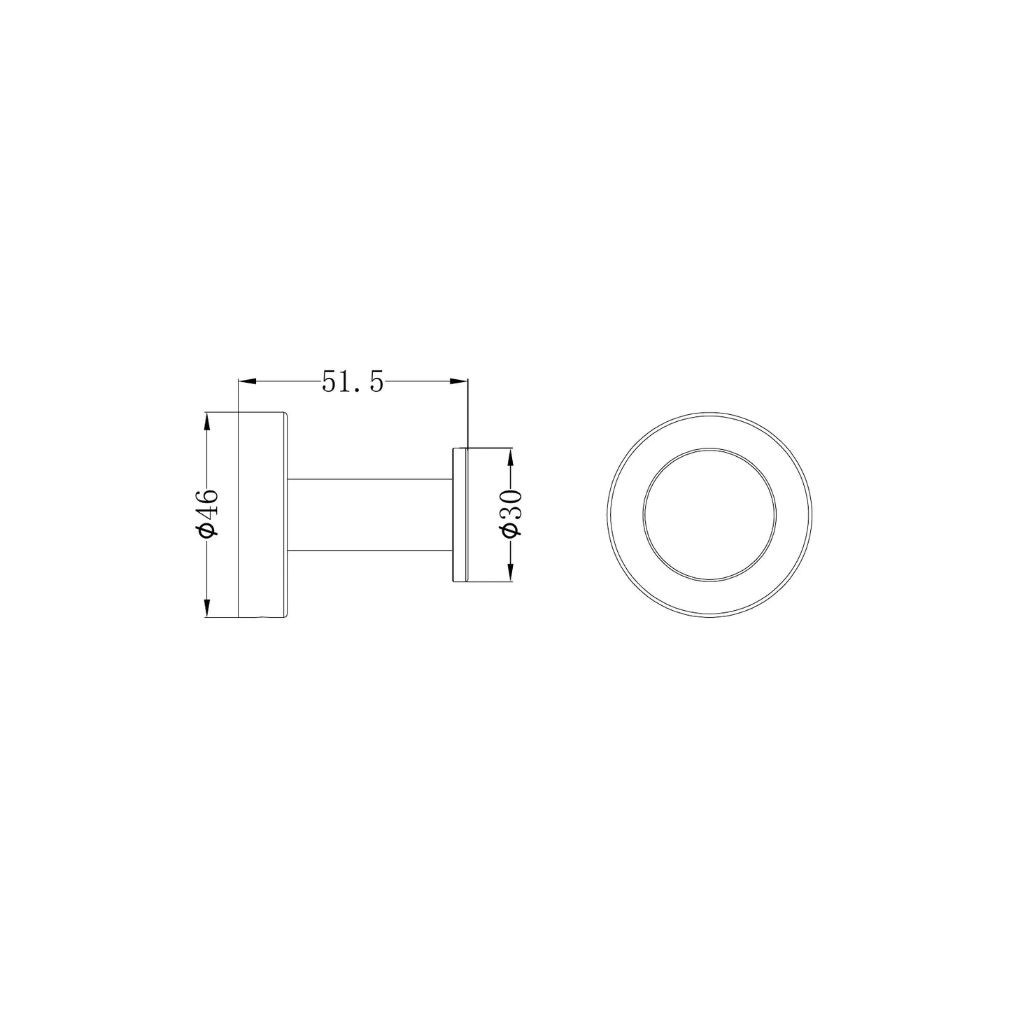 Dolce II Robe Hook Brushed Nickel