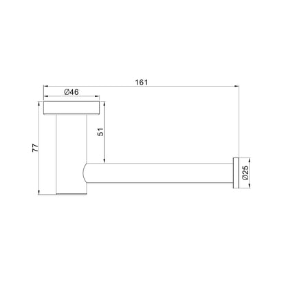 Dolce II Toilet Roll Holder Matte Black