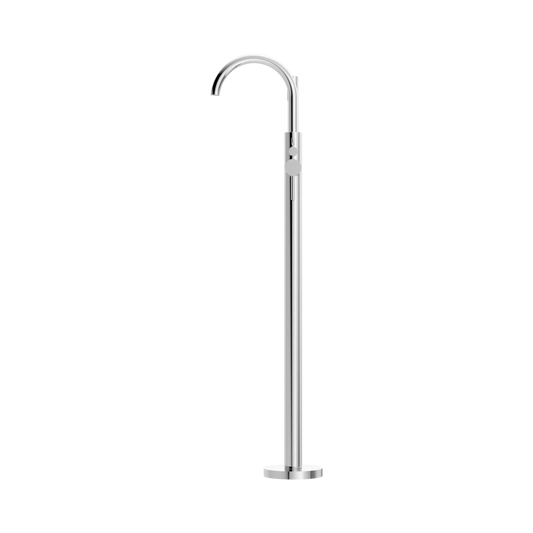 Mecca Round Freestanding Mixer With Hand Shower Chrome