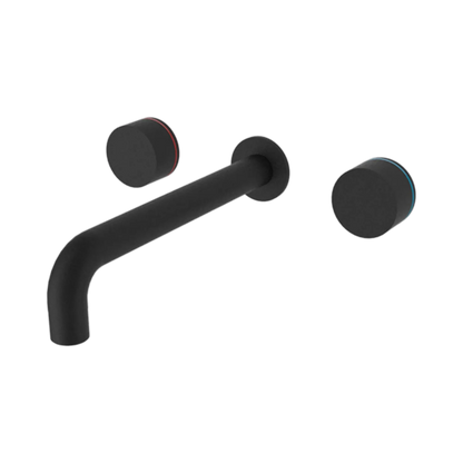 Kara Wall Basin Set 180mm Matte Black