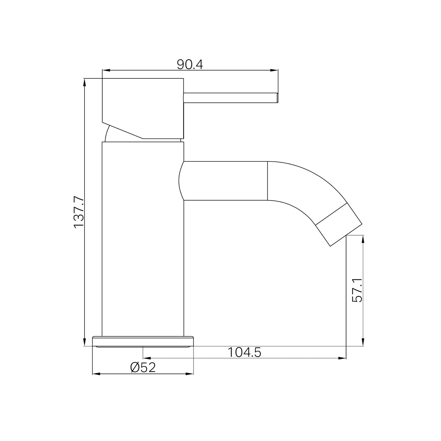 Mecca Mini Basin Mixer Chrome
