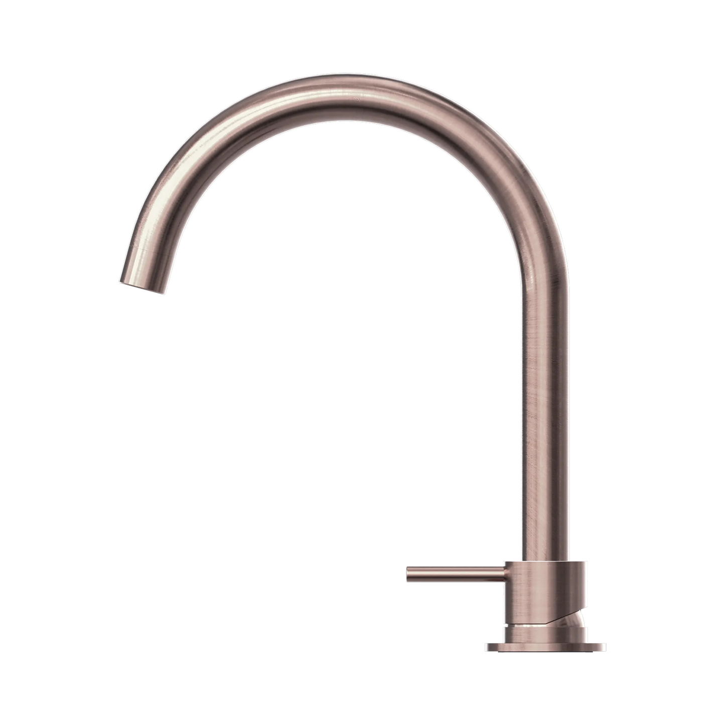 Mecca Hob Basin Mixer Round Swivel Spout Brushed Bronze