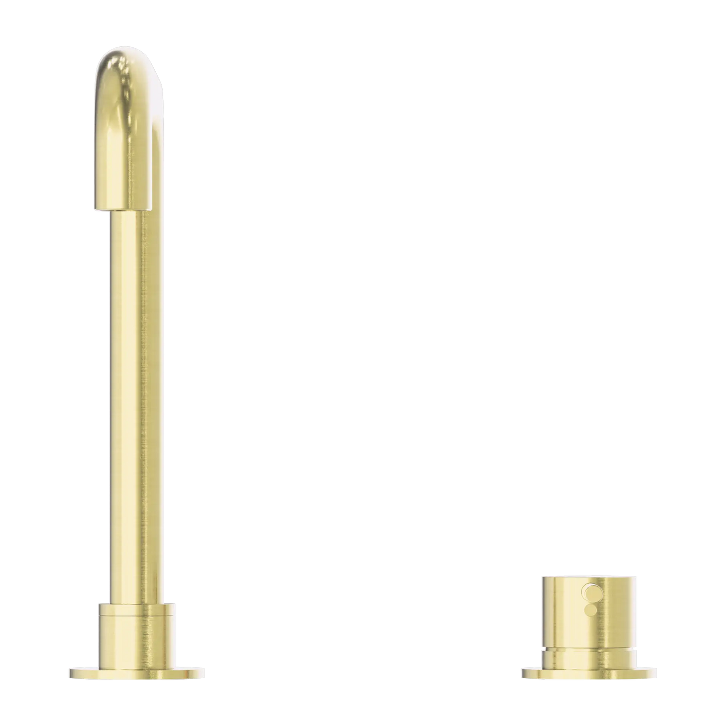 Mecca Hob Basin Mixer Square Swivel Spout Brushed Gold
