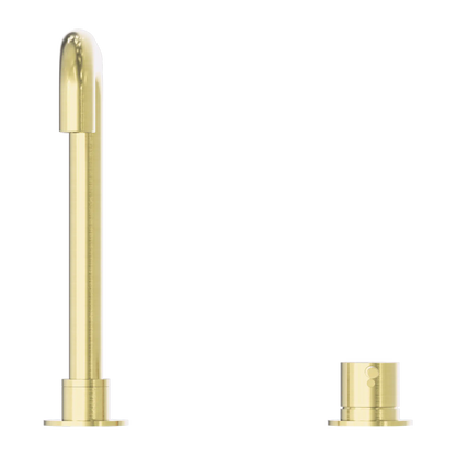 Mecca Hob Basin Mixer Square Swivel Spout Brushed Gold