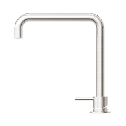 Mecca Hob Basin Mixer Square Swivel Spout Brushed Nickel