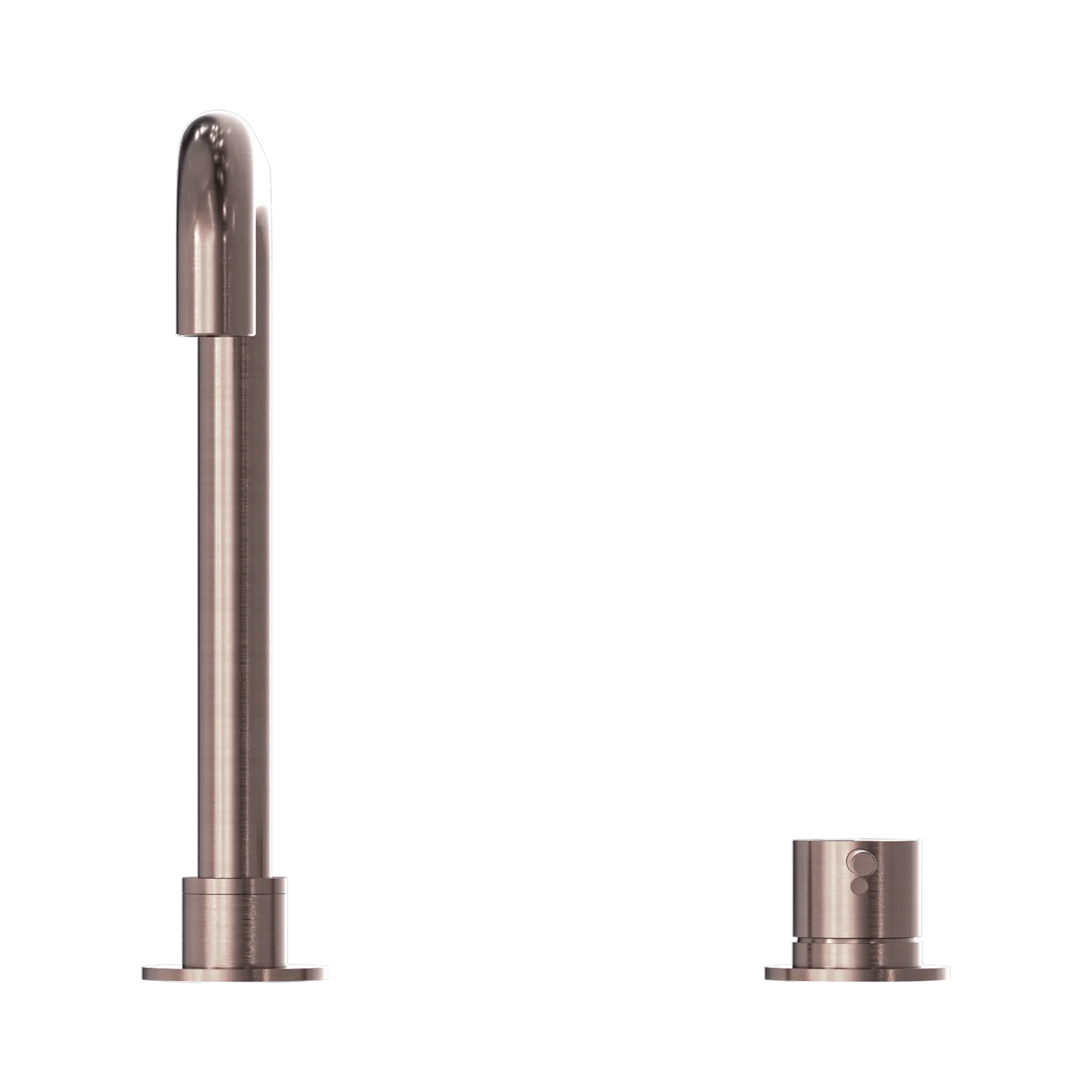 Mecca Hob Basin Mixer Square Swivel Spout Brushed Bronze