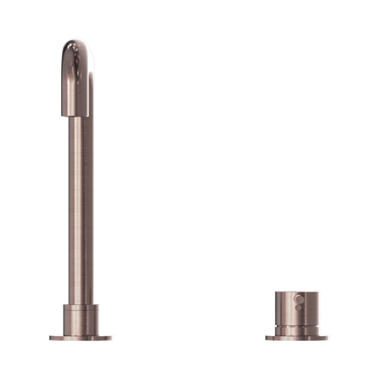 Mecca Hob Basin Mixer Square Swivel Spout Brushed Bronze
