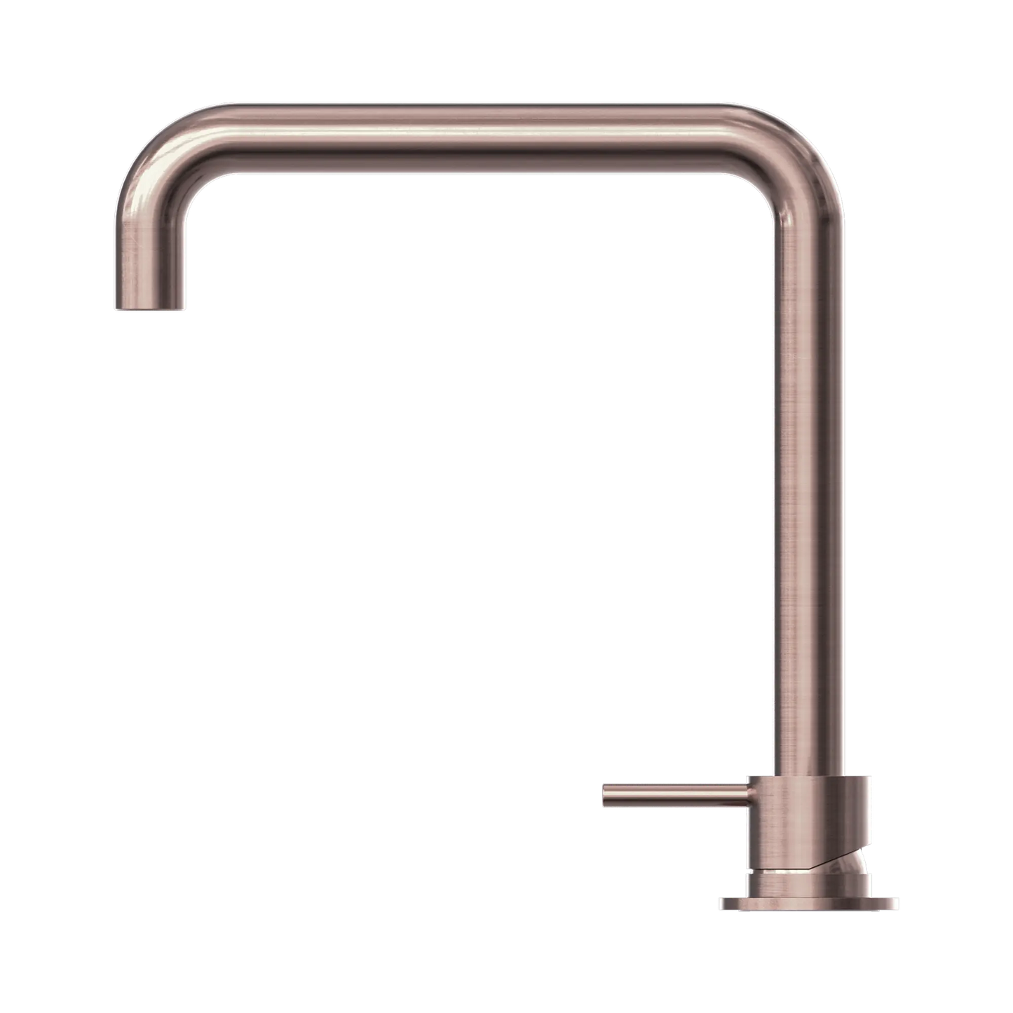 Mecca Hob Basin Mixer Square Swivel Spout Brushed Bronze