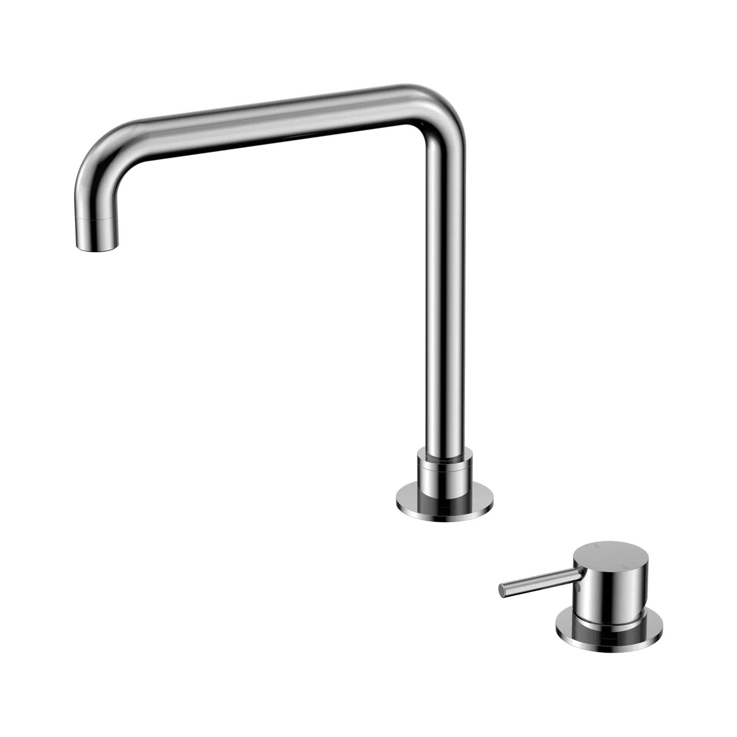Mecca Hob Basin Mixer Square Swivel Spout Chrome