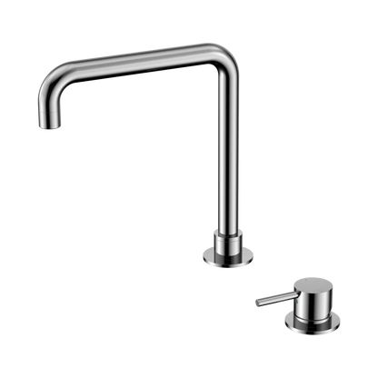 Mecca Hob Basin Mixer Square Swivel Spout Chrome
