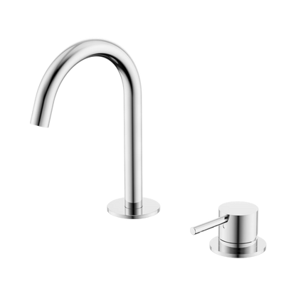 Mecca Hob Baisn Mixer Set Arc Spout Chrome