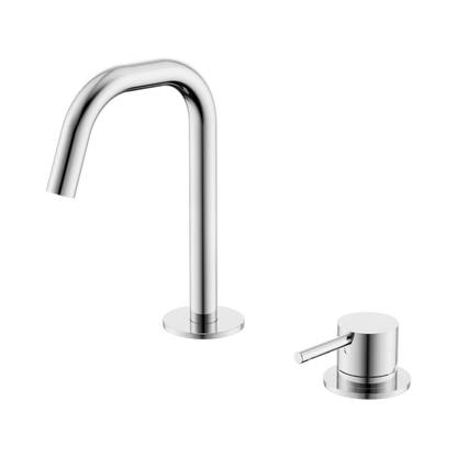 Mecca Hob Baisn Mixer Set Edge Spout Chrome