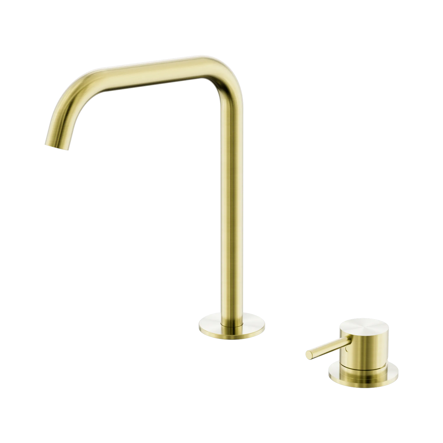 Mecca Hob Bath/Kitchen Mixer Set Edge Spout Brushed Gold