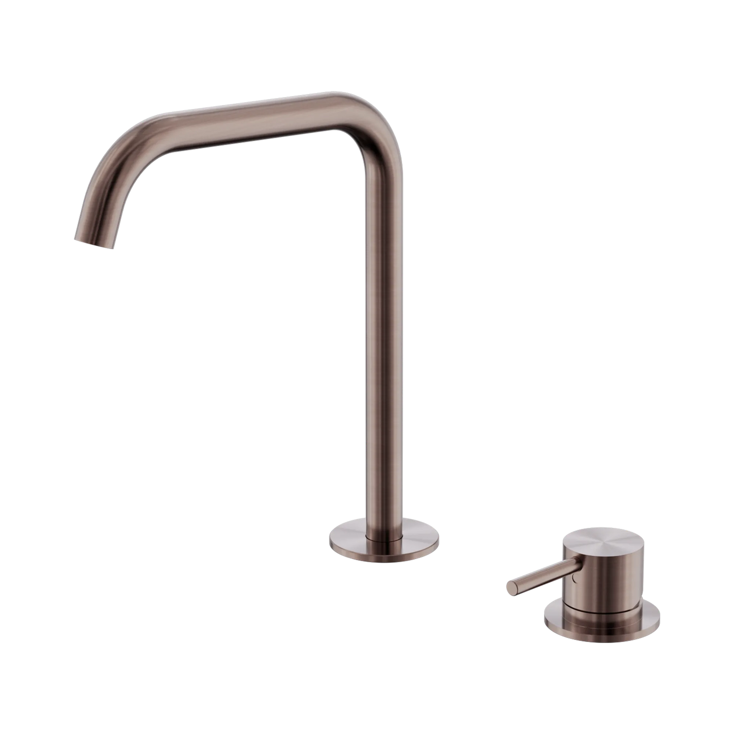 Mecca Hob Bath/Kitchen Mixer Set Edge Spout Brushed Bronze