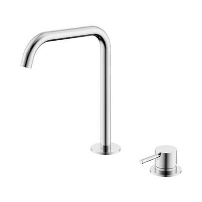 Mecca Hob Bath/Kitchen Mixer Set Edge Spout Chrome