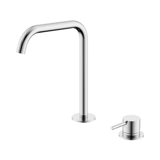 Mecca Hob Bath/Kitchen Mixer Set Edge Spout Chrome