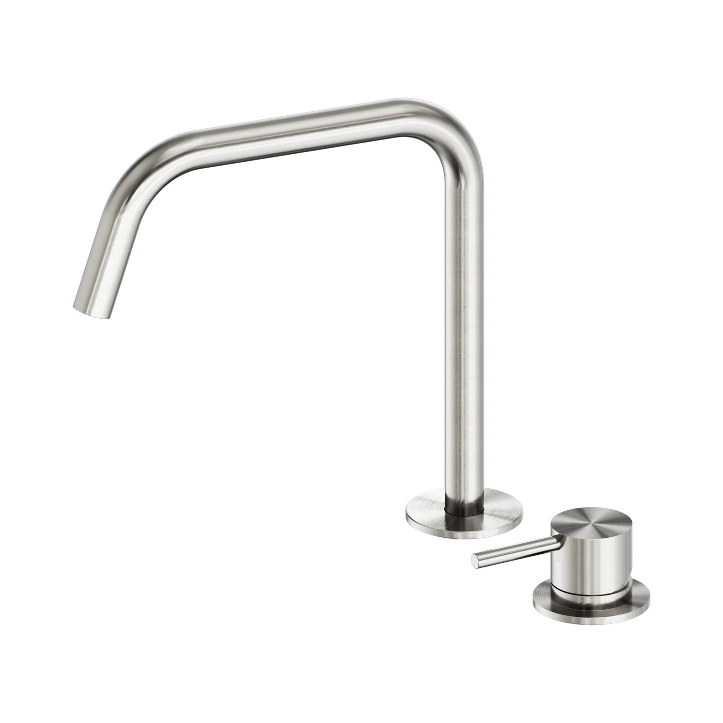 Mecca Hob Bath/Kitchen Mixer Set Edge Spout II Brushed Nickel