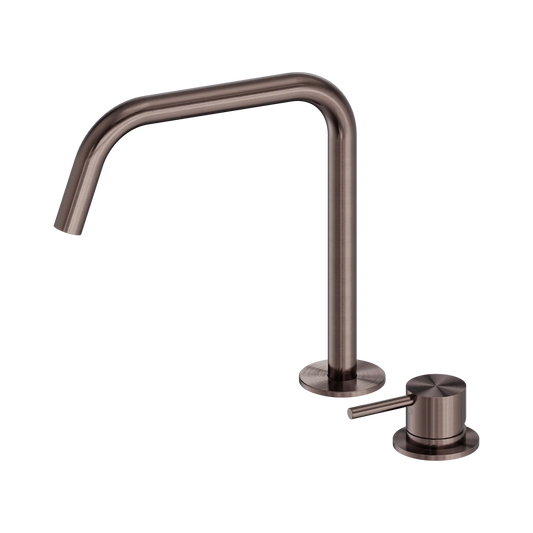 Mecca Hob Bath/Kitchen Mixer Set Edge Spout II Brushed Bronze