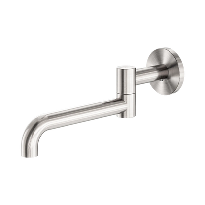 Mecca Wall Mounted Swivel Bath Spout Only 225mm Brushed Nickel