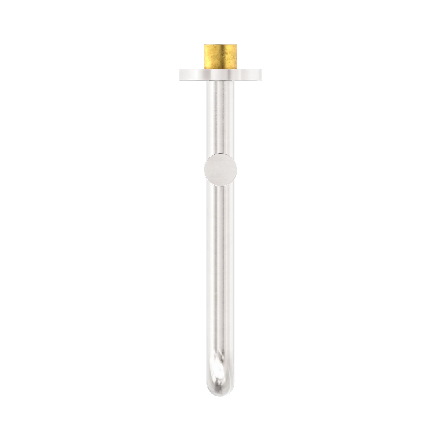 Mecca Wall Mounted Swivel Bath Spout Only 225mm Brushed Nickel