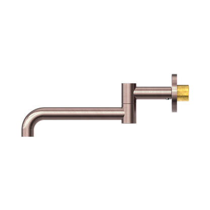 Mecca Wall Mounted Swivel Bath Spout Only 225mm Brushed Bronze