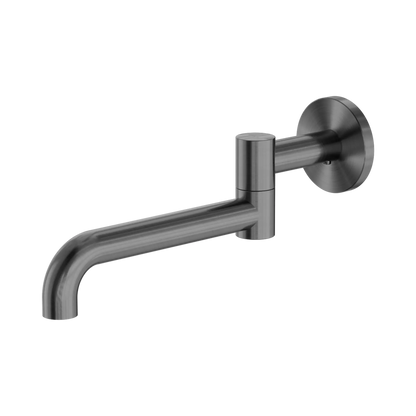 Mecca Wall Mounted Swivel Bath Spout Only 225mm Gun Metal