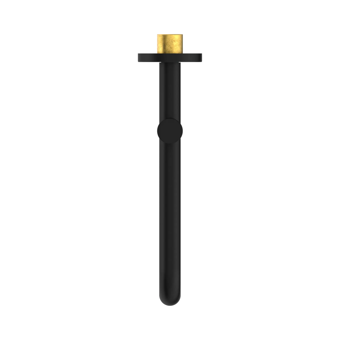 Mecca Wall Mounted Swivel Bath Spout Only 225mm Matte Black