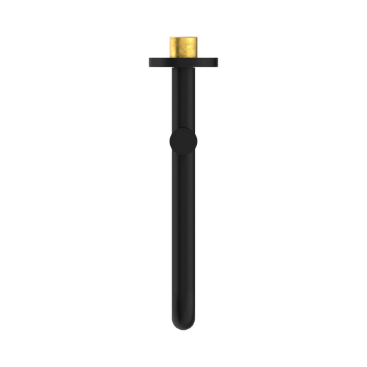 Mecca Wall Mounted Swivel Bath Spout Only 225mm Matte Black